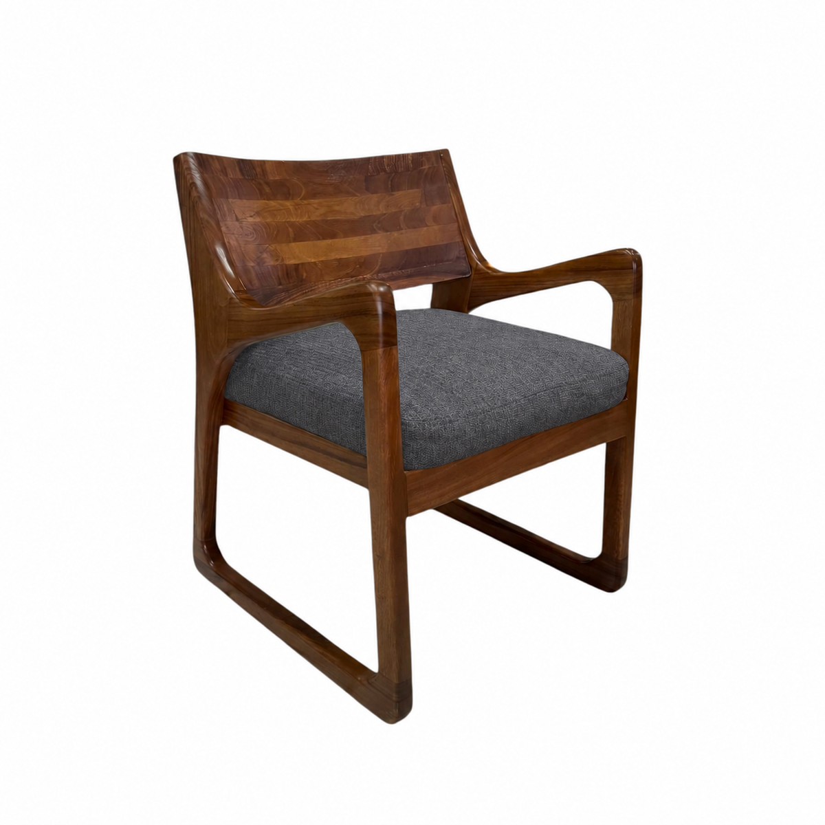 Silla Aria de Parota en Gris Oxford