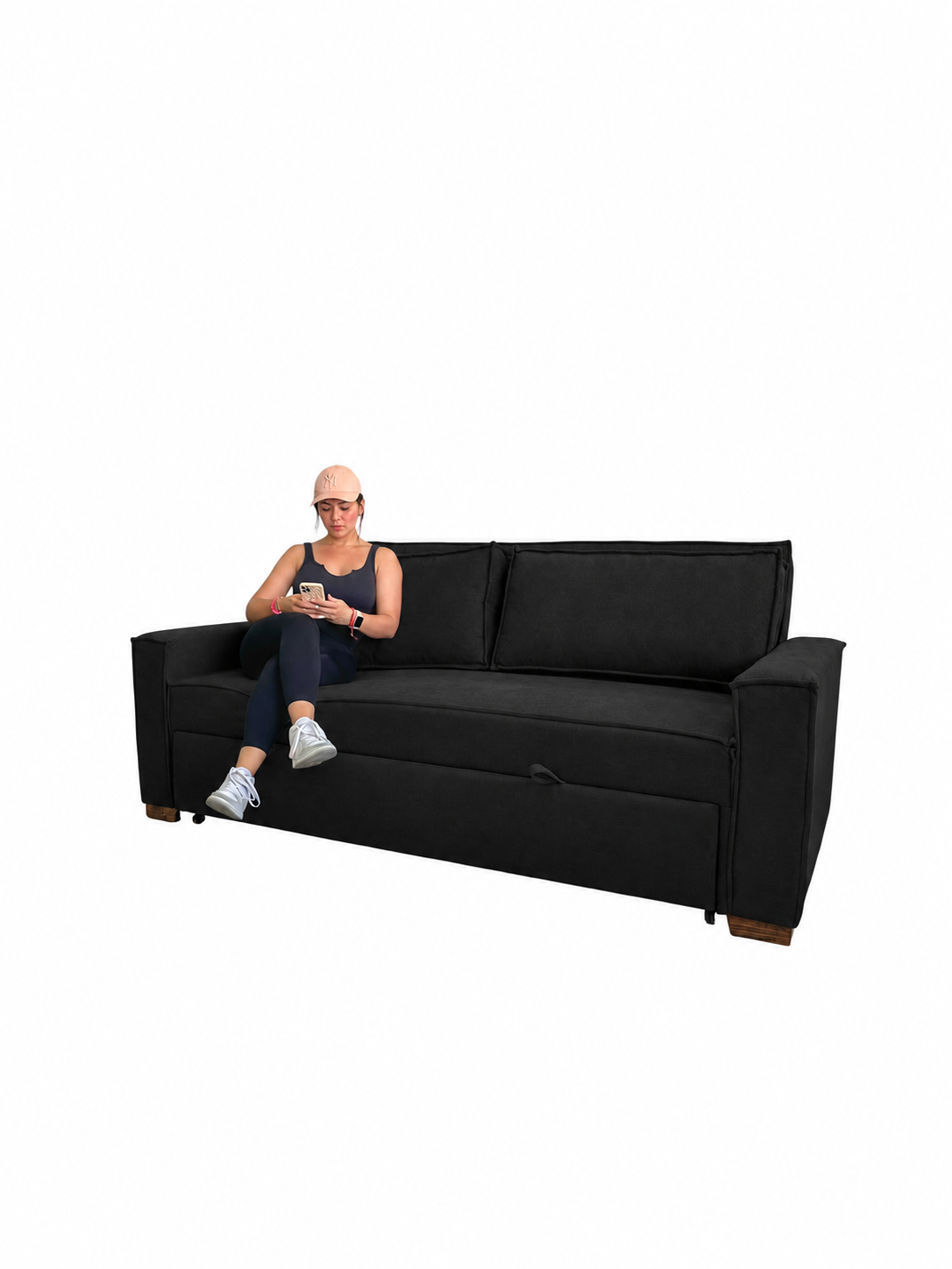 Sofá Cama Alfa en Negro